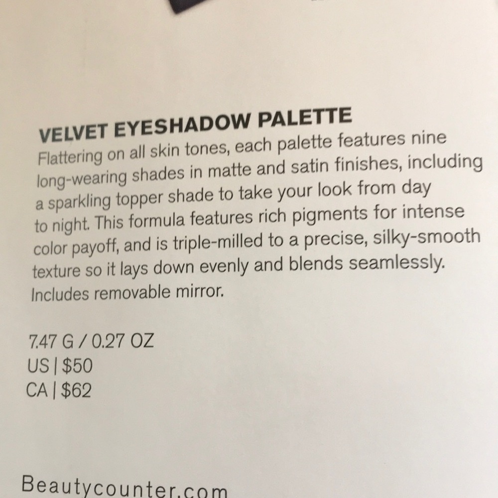 Beautycounter Velvet Eyeshadow Palette - Picture 3 of 3